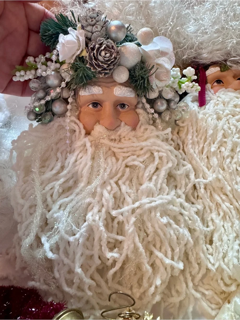 64 Santa Head Ornaments - with Beards & Festive Hats